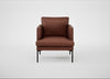 Matera Armchair Leather Grain Dark Brown 068 / Black