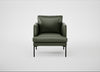 Matera Armchair Leather Stonewash Vintage Green 278 / Black