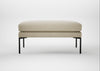 Matera Ottoman Leather Grain Dark Brown 068 / Black