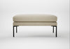 Matera Ottoman Leather Grain Storm 006 / Black