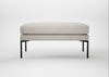 Matera Ottoman Leather Grain White 000 / Black