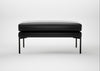 Matera Ottoman Leather Stonewash Black 263 / Black