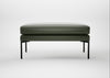 Matera Ottoman Leather Stonewash Vintage Green 278 / Black