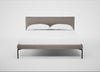 Matera Bed Double / Leather Grain Light Grey 060 / Black