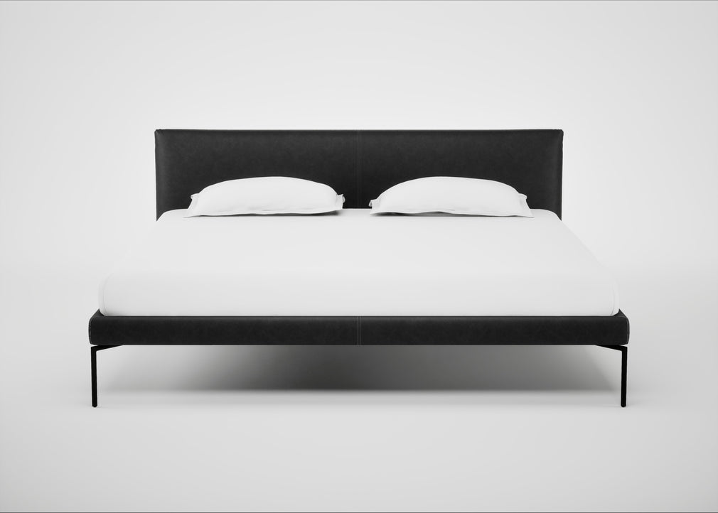 Matera Bed Super King / Leather Grain Graphite 063 / Black