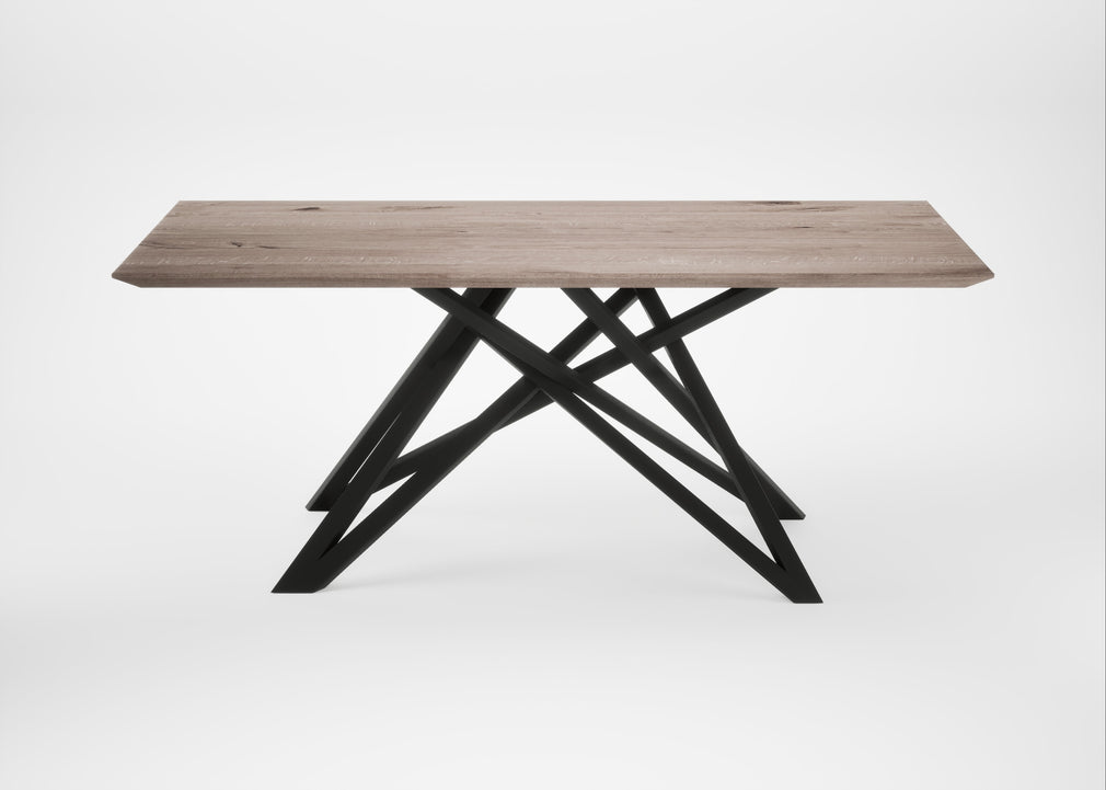 Bespoke Dining Table Vienna Grey Oiled Oak / 180cm / 100cm