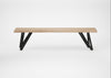 Bespoke Dining Bench Vienna Blonde Oiled Oak / 160cm / Natural Edge