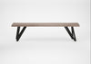 Bespoke Dining Bench Vienna Grey Oiled Oak / 160cm / Natural Edge