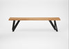 Bespoke Dining Bench Vienna Natural Oiled Oak / 160cm / Natural Edge