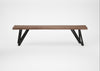 Bespoke Dining Bench Vienna Smoked Oiled Oak / 160cm / Natural Edge