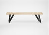 Bespoke Dining Bench Vienna White Oiled Oak / 160cm / Natural Edge