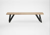 Bespoke Dining Bench Vienna Blonde Oiled Oak / 160cm / Straight