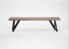 Bespoke Dining Bench Vienna Grey Oiled Oak / 160cm / Straight