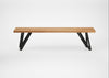 Bespoke Dining Bench Vienna Natural Oiled Oak / 160cm / Straight