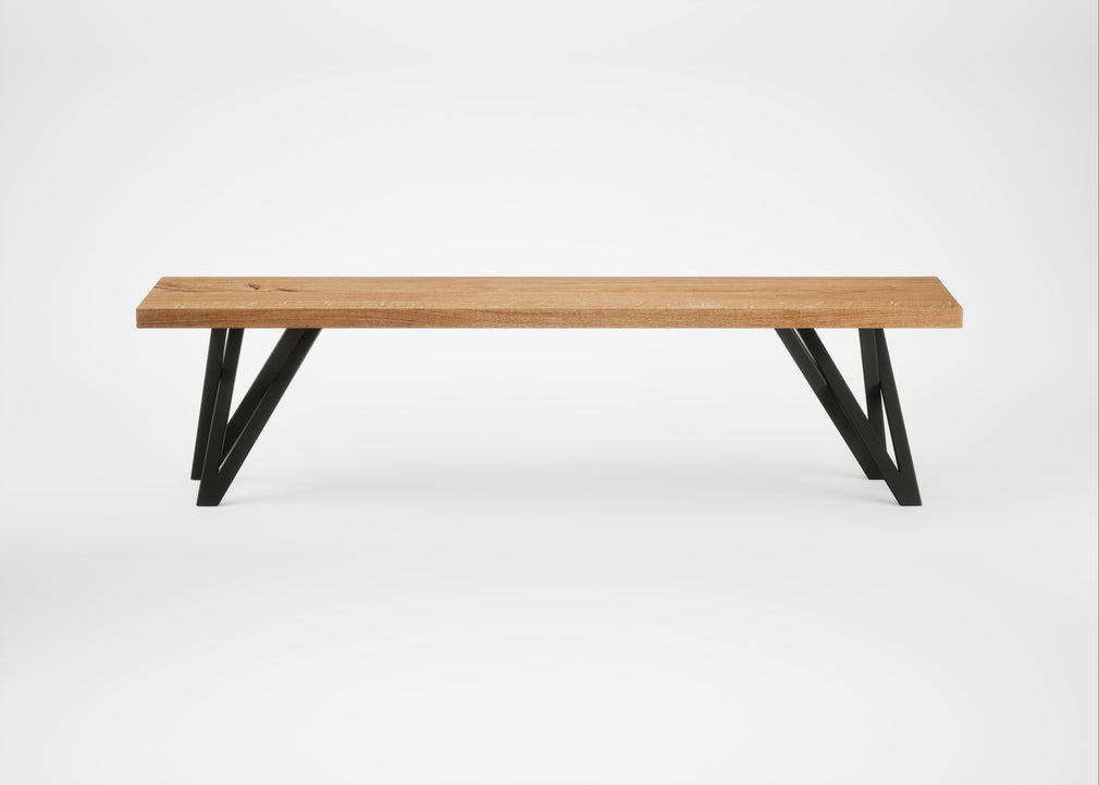 Bespoke Dining Bench Vienna Natural Oiled Oak / 160cm / Straight