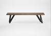 Bespoke Dining Bench Vienna Smoked Oiled Oak / 160cm / Straight