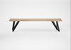 Bespoke Dining Bench Vienna Blonde Oiled Oak / 180cm / Natural Edge