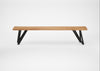 Bespoke Dining Bench Vienna Natural Oiled Oak / 180cm / Natural Edge