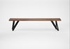 Bespoke Dining Bench Vienna Smoked Oiled Oak / 180cm / Natural Edge