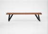 Bespoke Dining Bench Vienna Oiled Walnut / 180cm / Natural Edge
