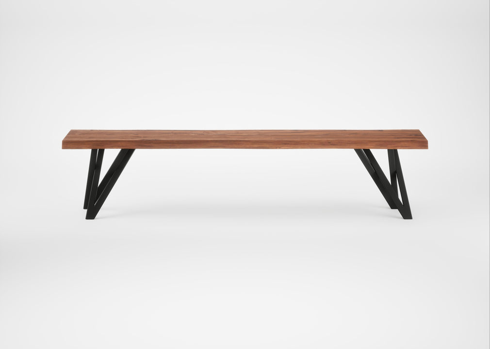 Bespoke Dining Bench Vienna Oiled Walnut / 180cm / Natural Edge