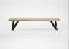 Bespoke Dining Bench Vienna Blonde Oiled Oak / 180cm / Straight