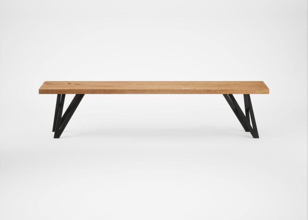 Bespoke Dining Bench Vienna Natural Oiled Oak / 180cm / Straight
