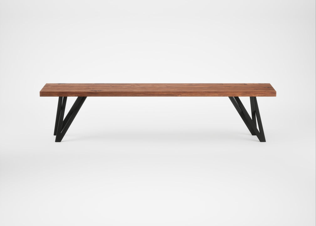 Bespoke Dining Bench Vienna Oiled Walnut / 180cm / Straight