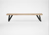 Bespoke Dining Bench Vienna Blonde Oiled Oak / 200cm / Natural Edge