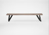 Bespoke Dining Bench Vienna Grey Oiled Oak / 200cm / Natural Edge