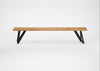 Bespoke Dining Bench Vienna Natural Oiled Oak / 200cm / Natural Edge