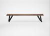 Bespoke Dining Bench Vienna Smoked Oiled Oak / 200cm / Natural Edge