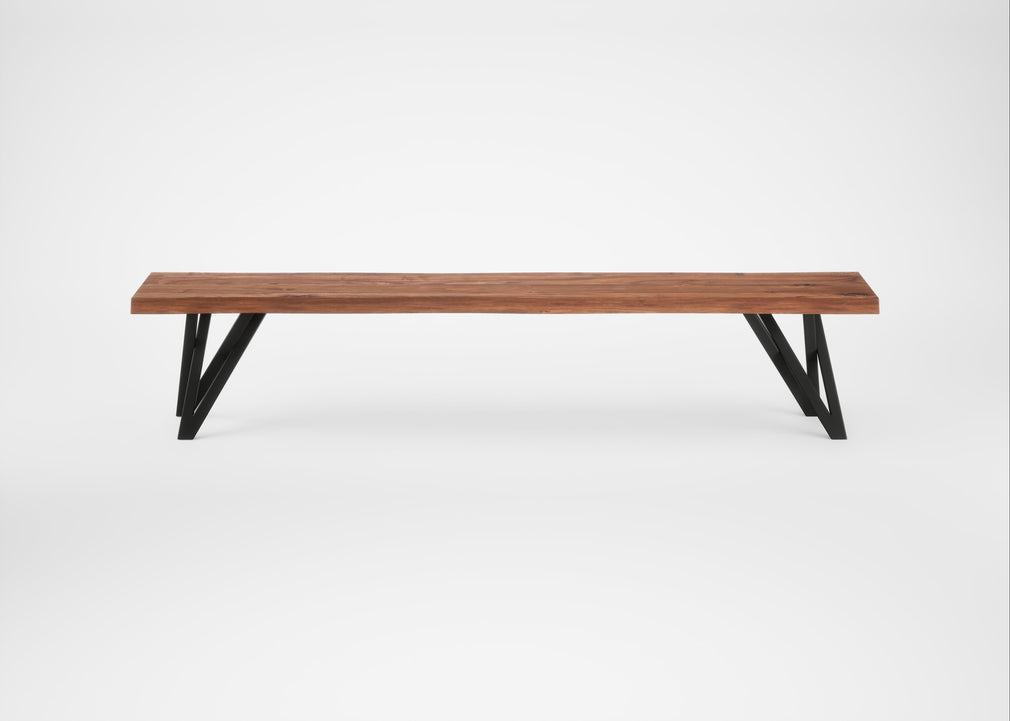 Bespoke Dining Bench Vienna Oiled Walnut / 200cm / Natural Edge