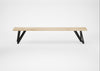 Bespoke Dining Bench Vienna White Oiled Oak / 200cm / Natural Edge