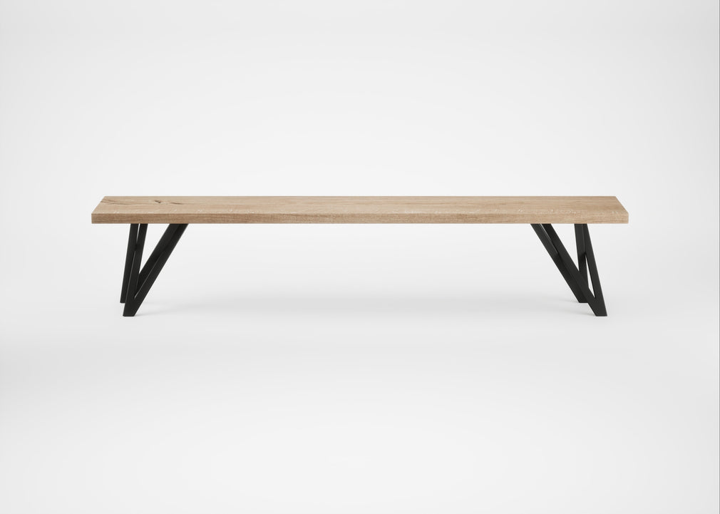 Bespoke Dining Bench Vienna Blonde Oiled Oak / 200cm / Straight