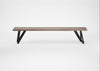 Bespoke Dining Bench Vienna Grey Oiled Oak / 200cm / Straight