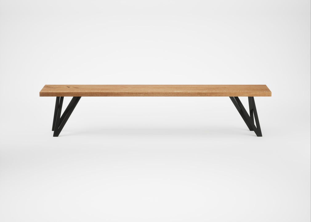 Bespoke Dining Bench Vienna Natural Oiled Oak / 200cm / Straight