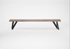 Bespoke Dining Bench Vienna Grey Oiled Oak / 220cm / Natural Edge