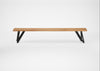Bespoke Dining Bench Vienna Natural Oiled Oak / 220cm / Natural Edge
