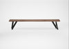 Bespoke Dining Bench Vienna Smoked Oiled Oak / 220cm / Natural Edge