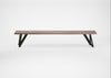 Bespoke Dining Bench Vienna Grey Oiled Oak / 220cm / Straight