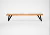 Bespoke Dining Bench Vienna Natural Oiled Oak / 220cm / Straight