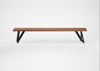 Bespoke Dining Bench Vienna Oiled Walnut / 220cm / Straight