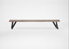 Bespoke Dining Bench Vienna Grey Oiled Oak / 240cm / Natural Edge
