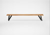 Bespoke Dining Bench Vienna Natural Oiled Oak / 240cm / Natural Edge