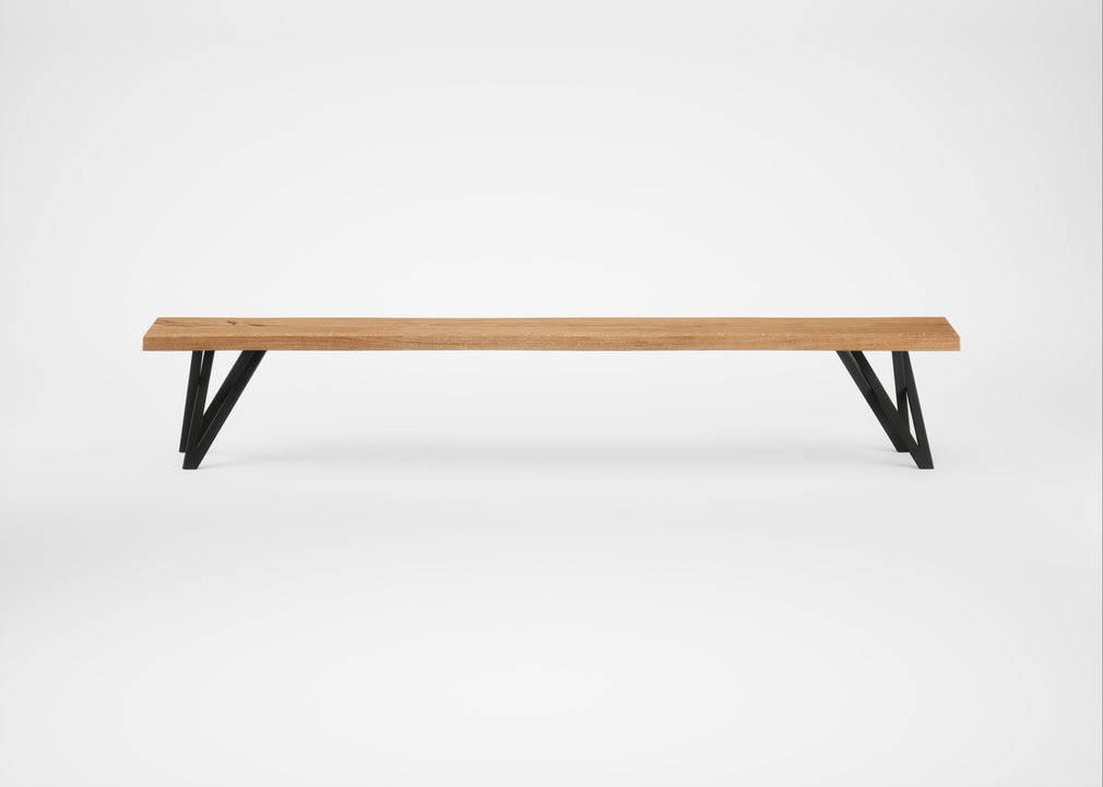 Bespoke Dining Bench Vienna Natural Oiled Oak / 240cm / Natural Edge