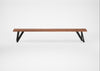 Bespoke Dining Bench Vienna Oiled Walnut / 240cm / Natural Edge