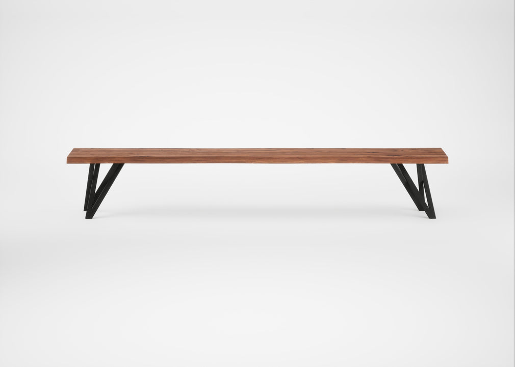 Bespoke Dining Bench Vienna Oiled Walnut / 240cm / Natural Edge