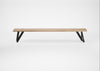 Bespoke Dining Bench Vienna Blonde Oiled Oak / 240cm / Straight