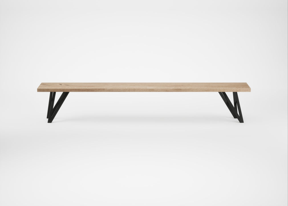 Bespoke Dining Bench Vienna Blonde Oiled Oak / 240cm / Straight